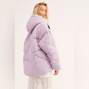 Free People Lilac Cloud Haley Puffer Coat Medium
